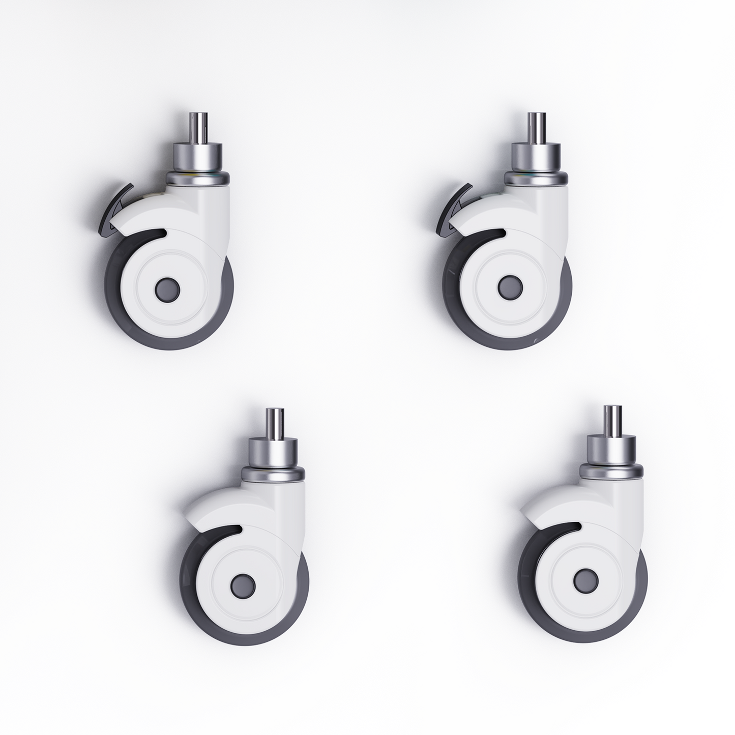 Casters for the Medical Crash Cart, Model ETA