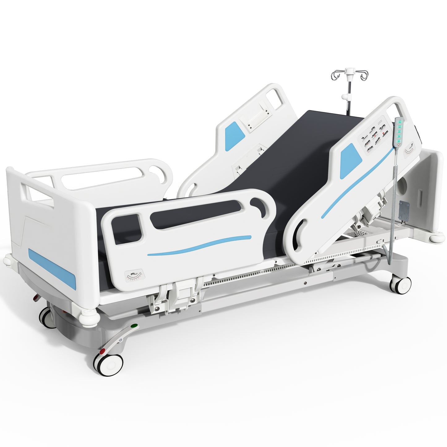 OLERN Electric ICU Hospital Bed 5 Functions with Waterproof Mattress for Home Use