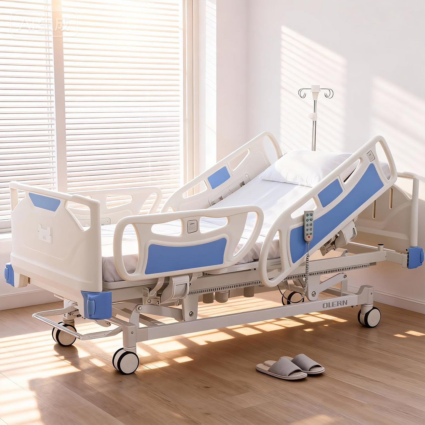 OLERN Wide 5 Function ICU Hospital Bed – 41.3" Extra Wide Frame
