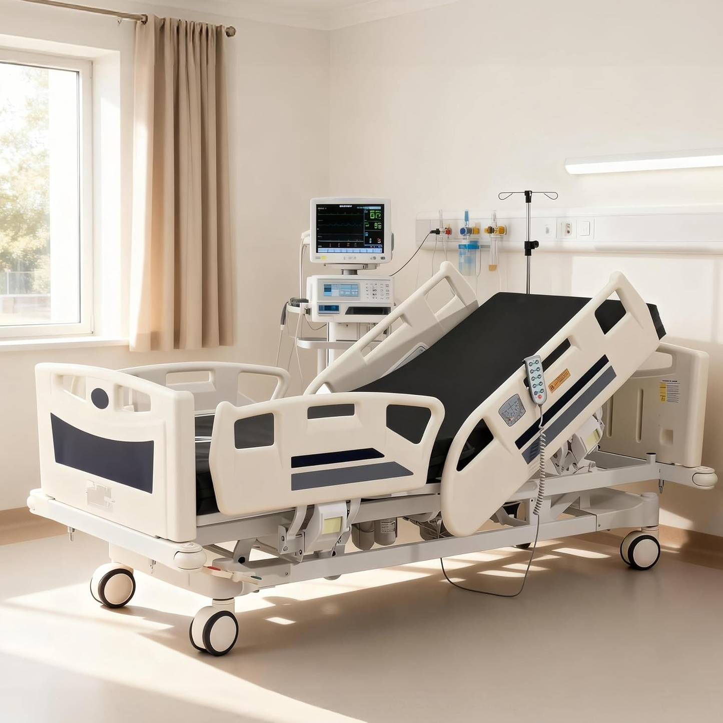 OLERN Premium 5 Function ICU Hospital Bed Pro – Navy Edition